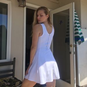 White Flowy high fashion sundress